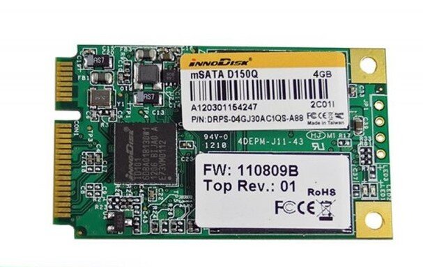 Innodisk D150Q mini-PCIe mSATA 4GB 3 Gb/s SSD Memory Card újszerű állapotban.