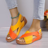 Sandals Womens Summer Plus Size Fish Mouth Cross Platform Thick Bottom Velcro Womens Sandals