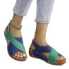 Sandals Womens Summer Plus Size Fish Mouth Cross Platform Thick Bottom Velcro Womens Sandals