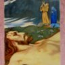 Tragédia a Golgotán, Olaj-vászon festmény Jézussal, Gyurkovich szignóval