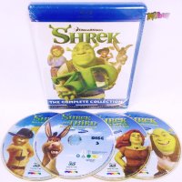 SHREK 3D Blu-ray, COMPLETE COLLECTION komplett animációs filmsorozat, eredeti bontatlan tokjában