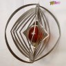 UNIVERZUM Modern Art Deco stílusú felfüggeszthető gömb stilizáció. Muránói üveggömbbel.
