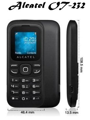 ALCATEL OT-232 Vodafone Mobiltelefon Black Edition, új állapot, eredeti dobozában