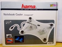 Hama Transparent Notebook Cooler  áttetsző, dupla ventilátoros originált csomagolásban
