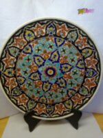 Mozaik motívumos asztali dísztányér Törökországból ritkaság a vitrinedbe.