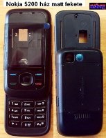 Nokia 5200 komplett ház, fekete, gyári minőség