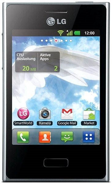  LG E400 Optimus L3 fekete Android Mobiltelefon Telekomos hálózat, új állapot, gyári dobozában.