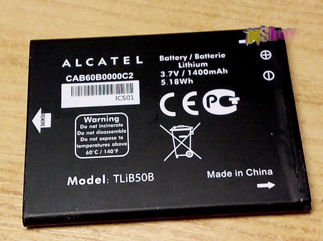 Akkumulátor Alcatel One Touch Pixi, S Pop, Inspire, Pulsar, 5020X, 1400 mAh Li-ion új gyári termék