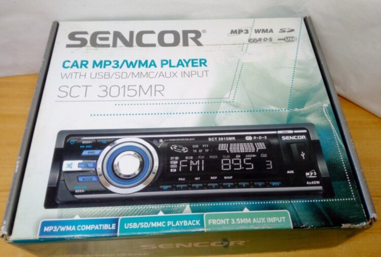Sencor SCT 3015MR Autórádió autós fejegység, MP3, WMA, 4 x 40 W, újszerű, kiegészítők nélkül.
