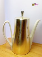 Antik artdeco kávés, teás, italos termosz porcelán betéttel Németországból.