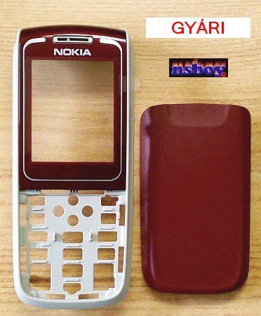 Nokia 1650 előlap bordó-szürke, gombsor nélkül.