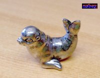 Miniatűr figura ónból, Oroszlánfóka bébi.