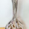 Óriás méretű fodros szájú Muránói Splatter Art Glass váza 1930-1940-es évek ritkaság az asztalodra.