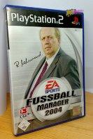 Playstation2 játék: Fussball Manager 2004, Német nyelvű változat, eredeti tokjában.