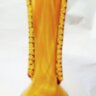 Nagyméretű borostyán-sárga Muránói kézműves váza, a XX. század elejéről, gyűjteményébe való ritkaság